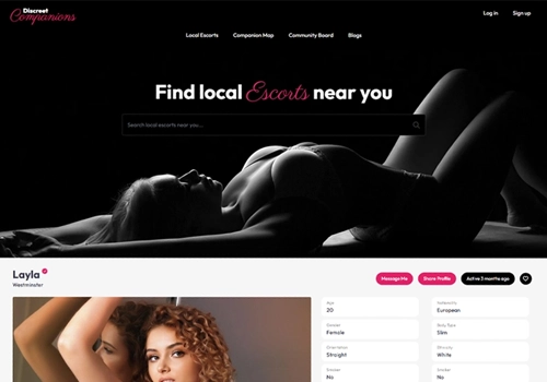 Adult escort website design by DoveCreation UK in Yorkshire